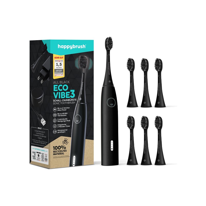 happybrush V3 Bundle mit 7 Aufsteckbürsten