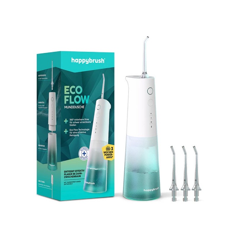 happybrush Munddusche Eco Flow weiß