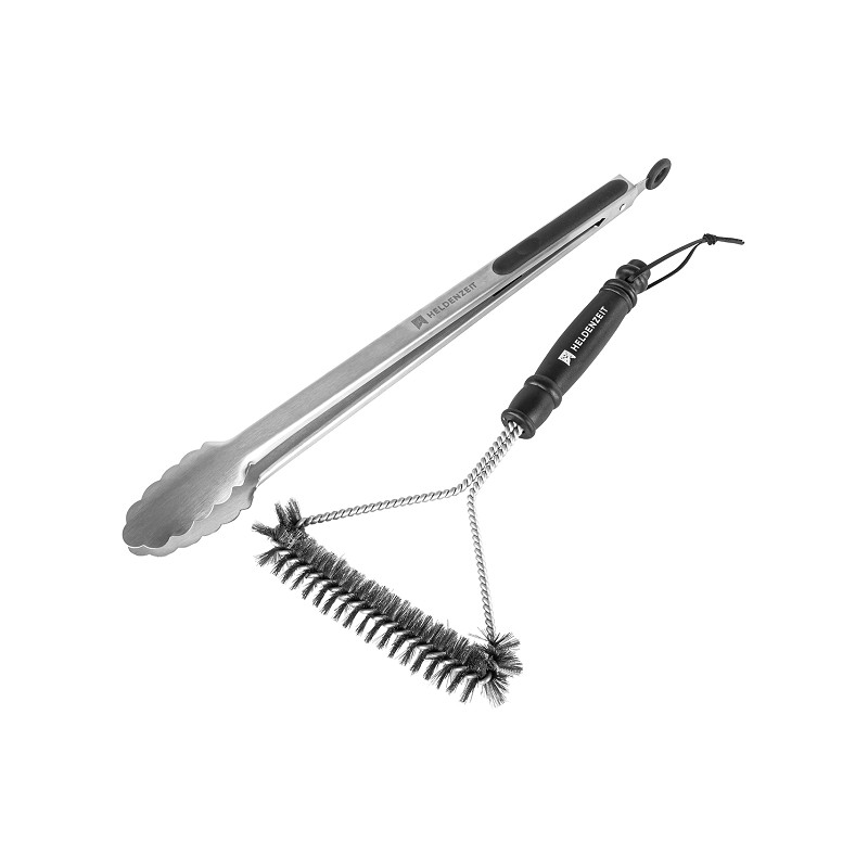 Heldenzeit BBQ Reinigungsbürste & Zange Set
