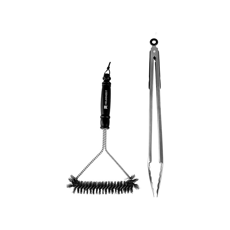 Heldenzeit BBQ Reinigungsbürste & Zange Set