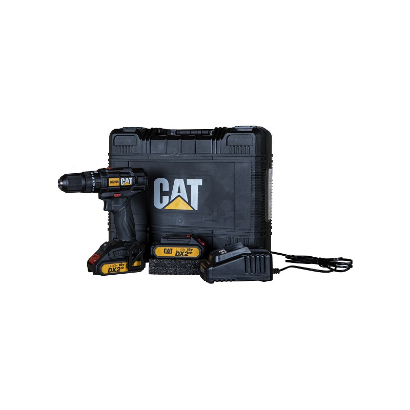 CAT Akku-Schlagbohrmaschine 18V. inkl. Akku + div. Zubehör
