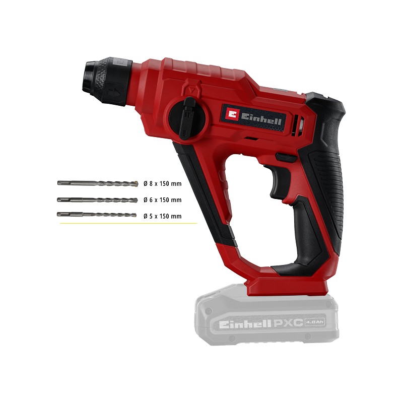 EINHELL Akku-Bohrhammer mit 3 Bohrern - TC-BH 18-3B