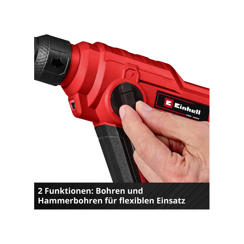 EINHELL Akku-Bohrhammer mit 3 Bohrern - TC-BH 18-3B