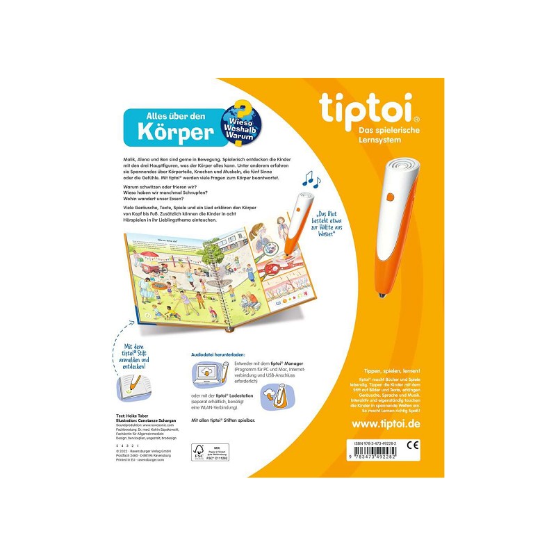 Ravensburger tiptoi® Wieso? Weshalb? Warum? Alles über den Körpe
