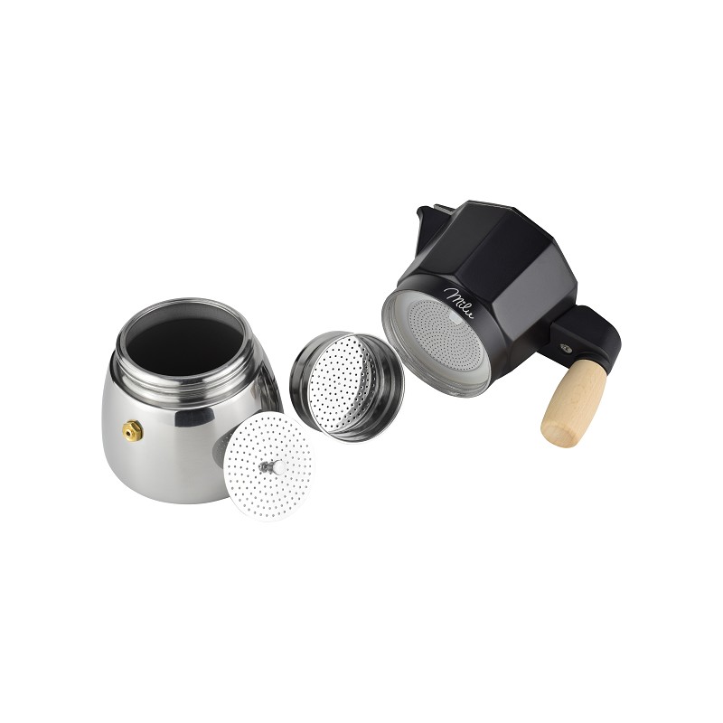 Milu Espressokocher-Set 5-tlg. mit Echtholz-Griff