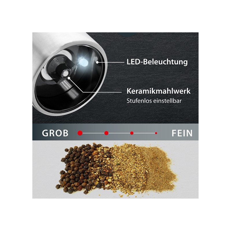 ADE Elektrische Salz-& Pfeffermühle