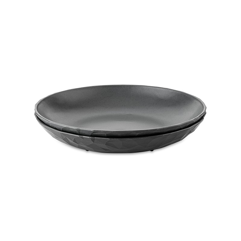koziol CLUB PLATE tief 2er-Set ash grey