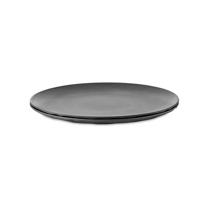 koziol CLUB PLATE flach 2er-Set ash grey