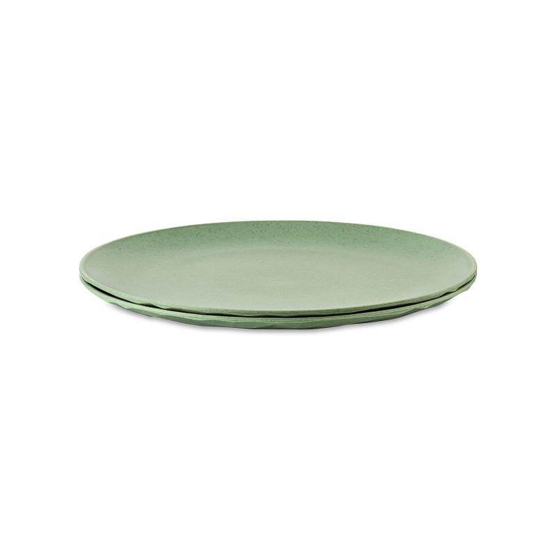 koziol CLUB PLATE flach 2er-Set leaf green