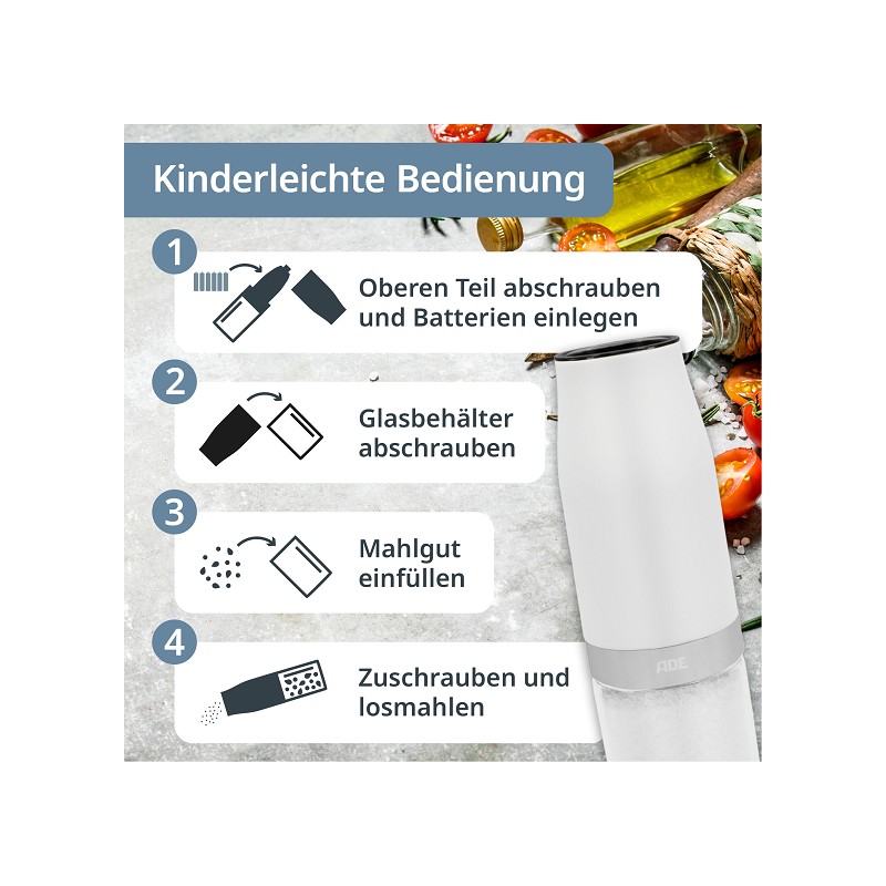ADE elektrisches Mühlen-Set 2-tlg.