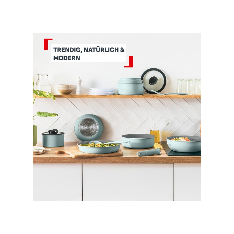 Tefal Ingenio Halo Colors Kochgeschirr-Set 9-tlg.
