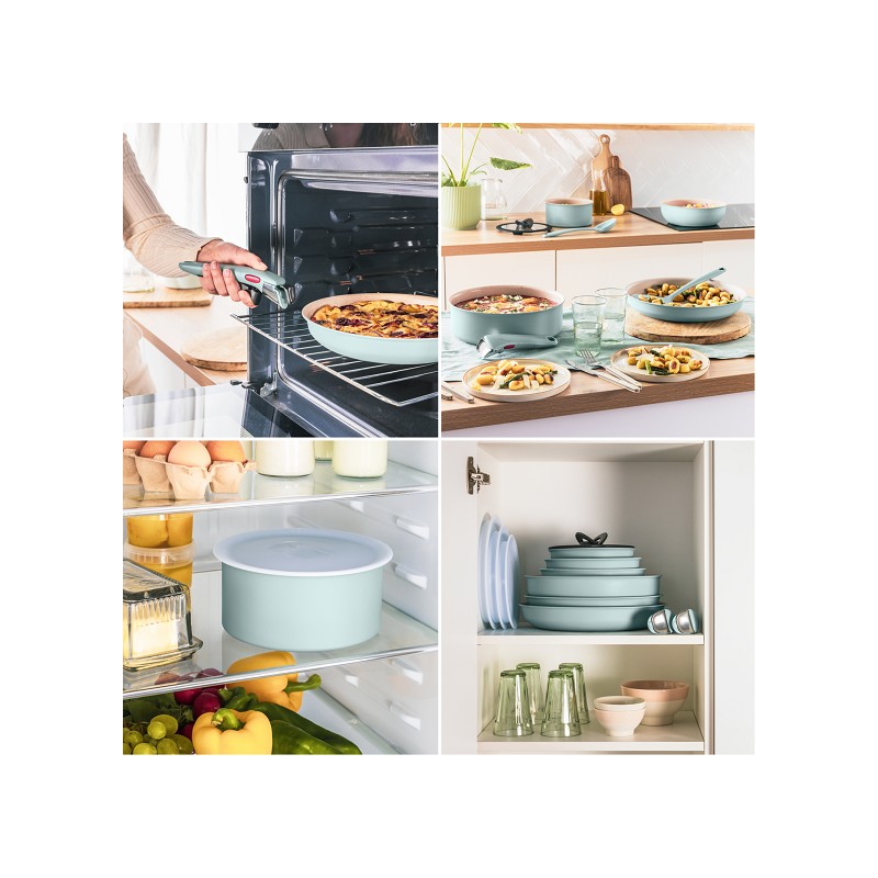 Tefal Ingenio Halo Colors Kochgeschirr-Set 9-tlg.