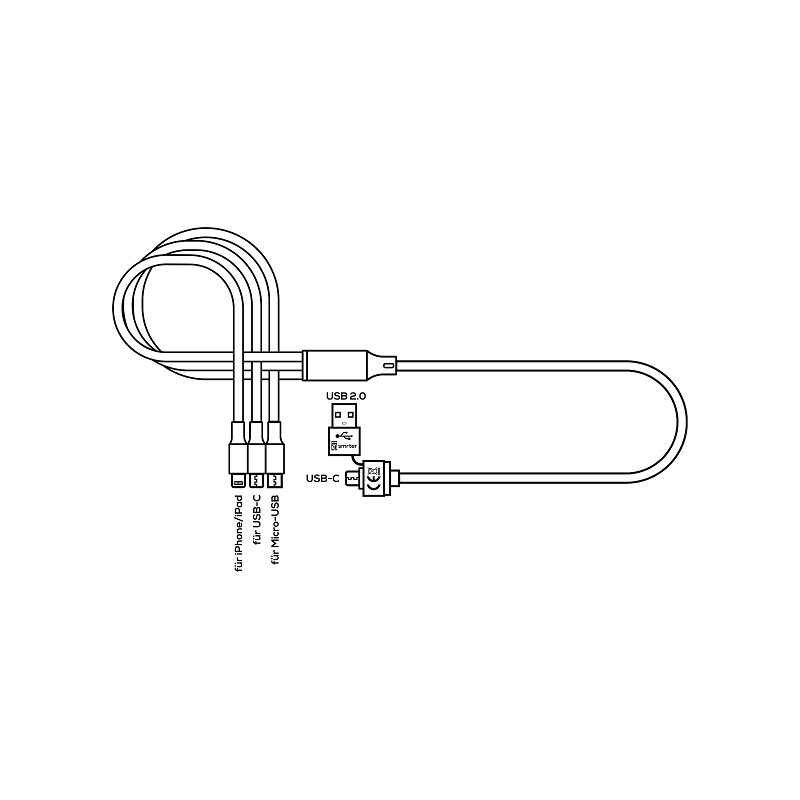 smrter Hydra ULTRA Ladekabel blau