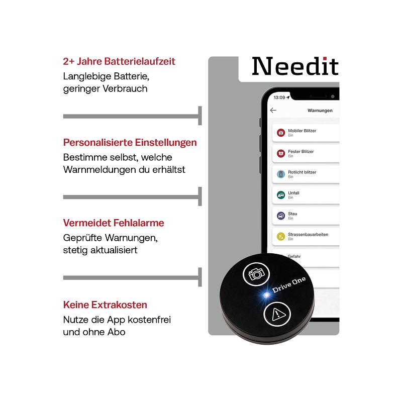 Needit DriveOne Verkehrswarner