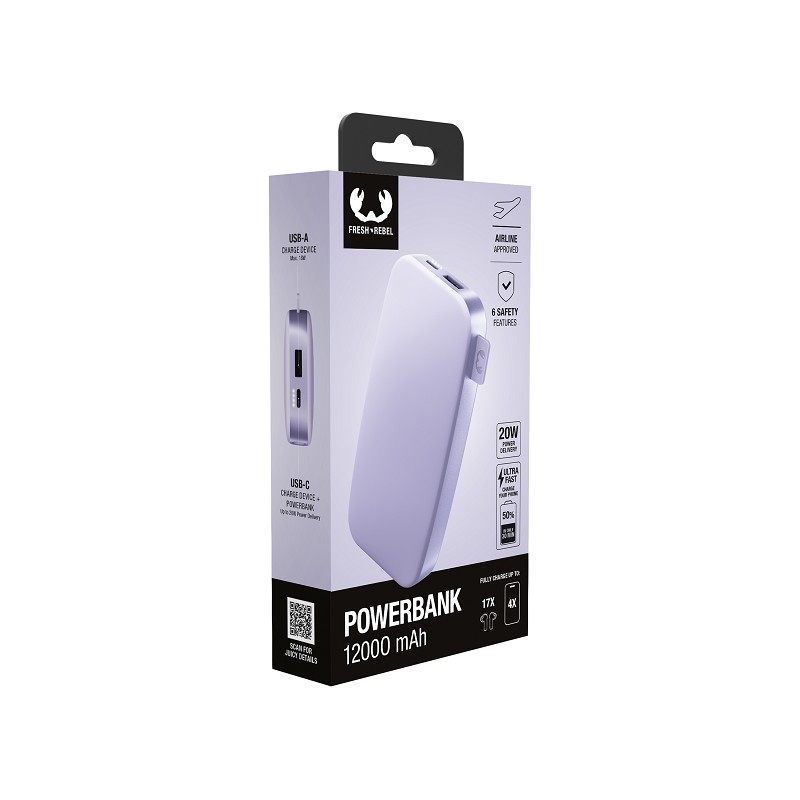 Fresh 'n Rebel Powerbank 12.000 mAh lilac