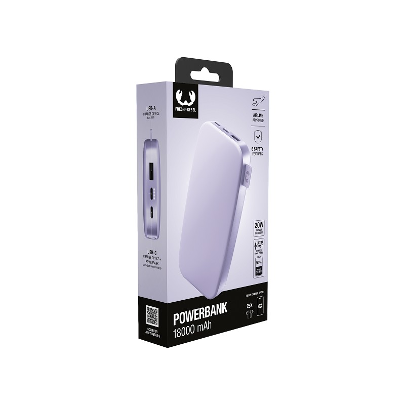 Fresh 'n Rebel Powerbank 18.000 mAh lilac