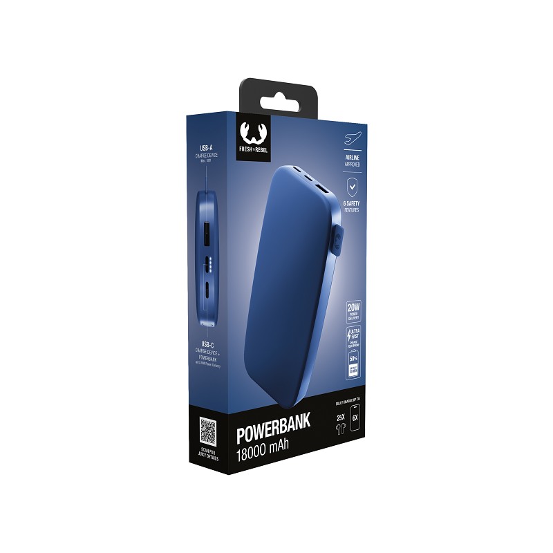 Fresh 'n Rebel Powerbank 18.000 mAh blue