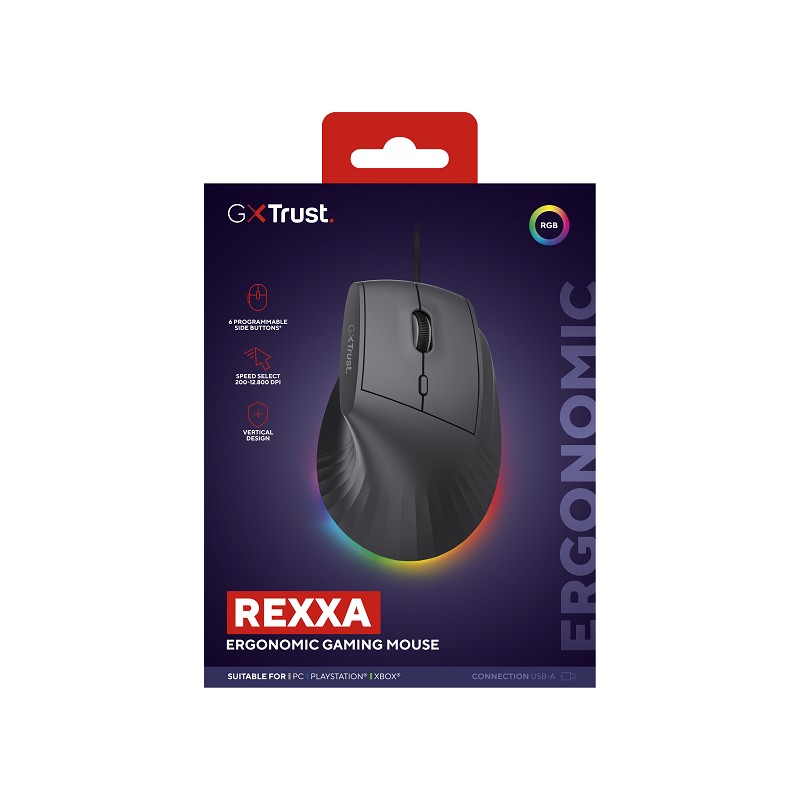 Trust Rexxa ergonomic Maus (GXT145)
