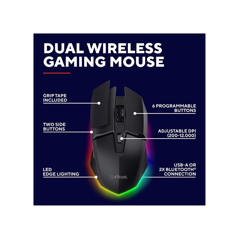 Trust GXT122 Felox+ Dual Maus (wireless)