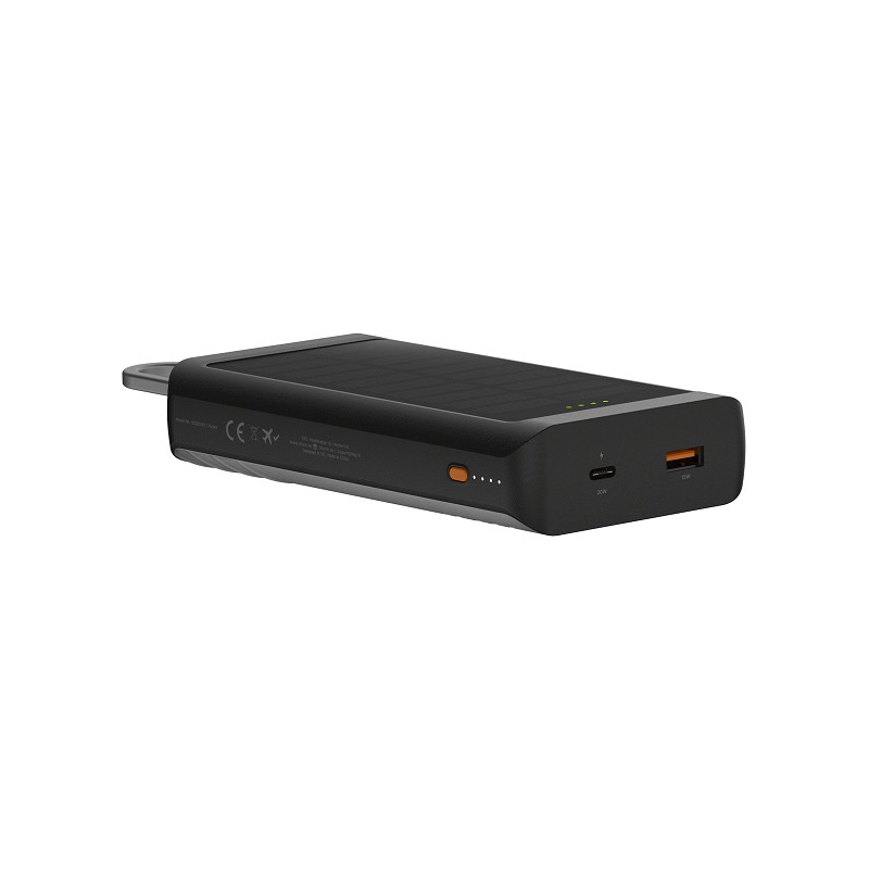 Xtorm 20W Solar Powerbank 10.000 mAh + Licht black
