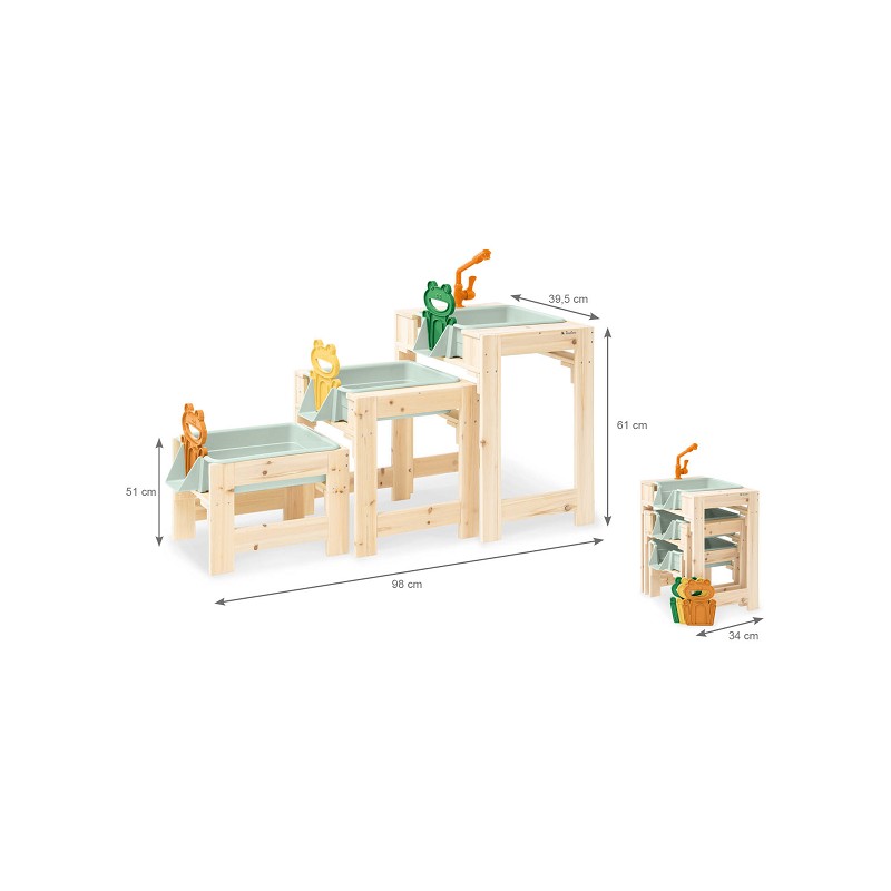 Pinolino Wasserspieltisch-Set Frolino - 3-tlg.