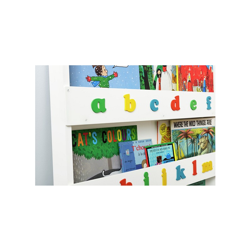 Tidy Book - Bücherregal weiß mit Buchstaben