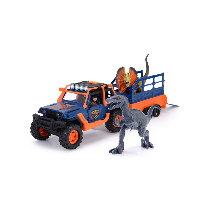 Dickie Toys Dino Commander - Geländewagen mit Anhänger