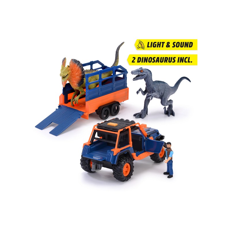 Dickie Toys Dino Commander - Geländewagen mit Anhänger