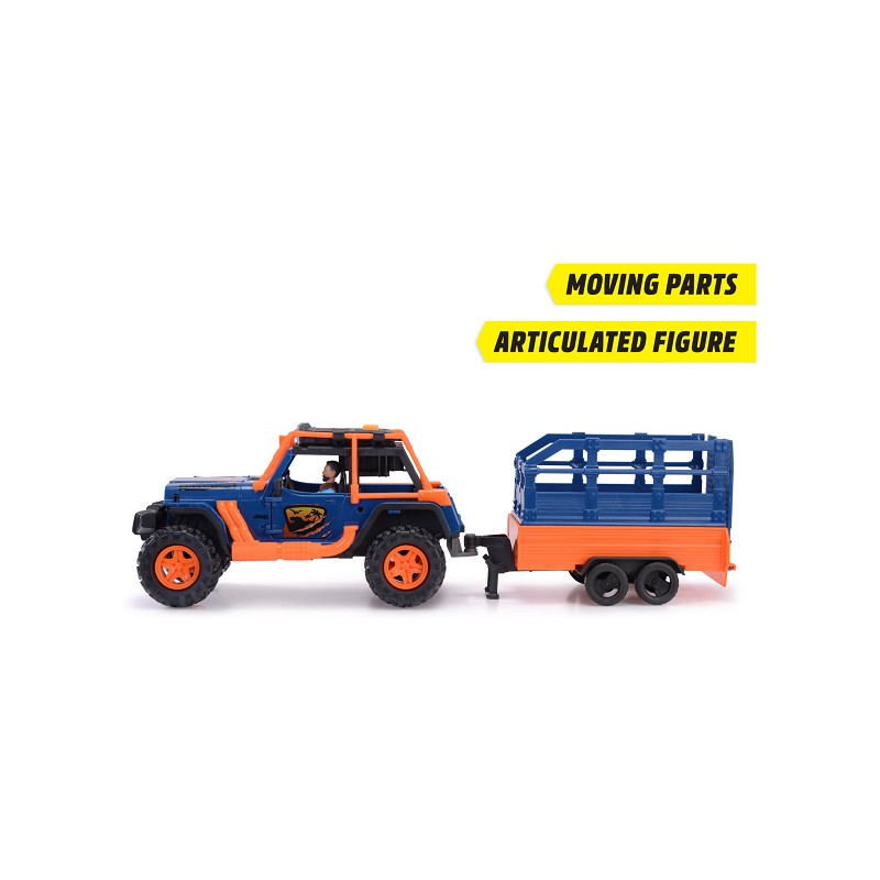 Dickie Toys Dino Commander - Geländewagen mit Anhänger