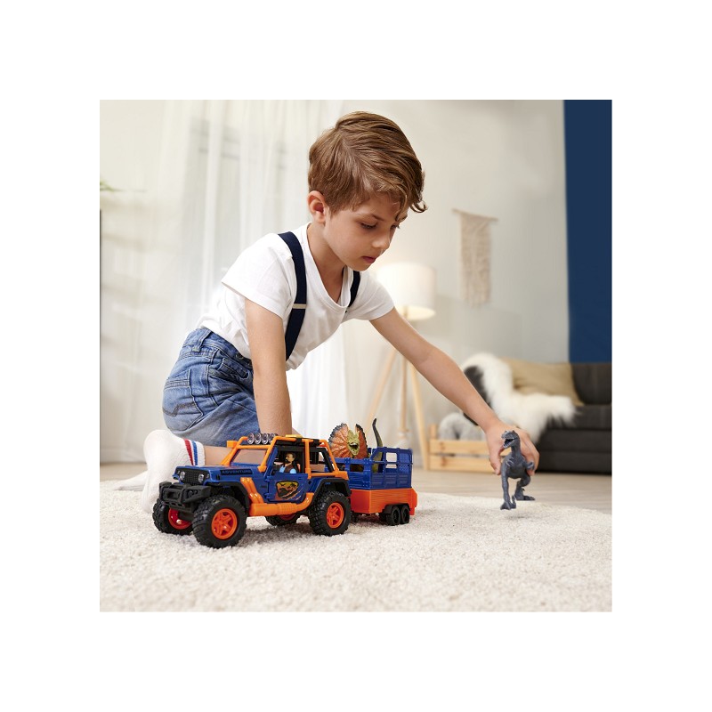 Dickie Toys Dino Commander - Geländewagen mit Anhänger
