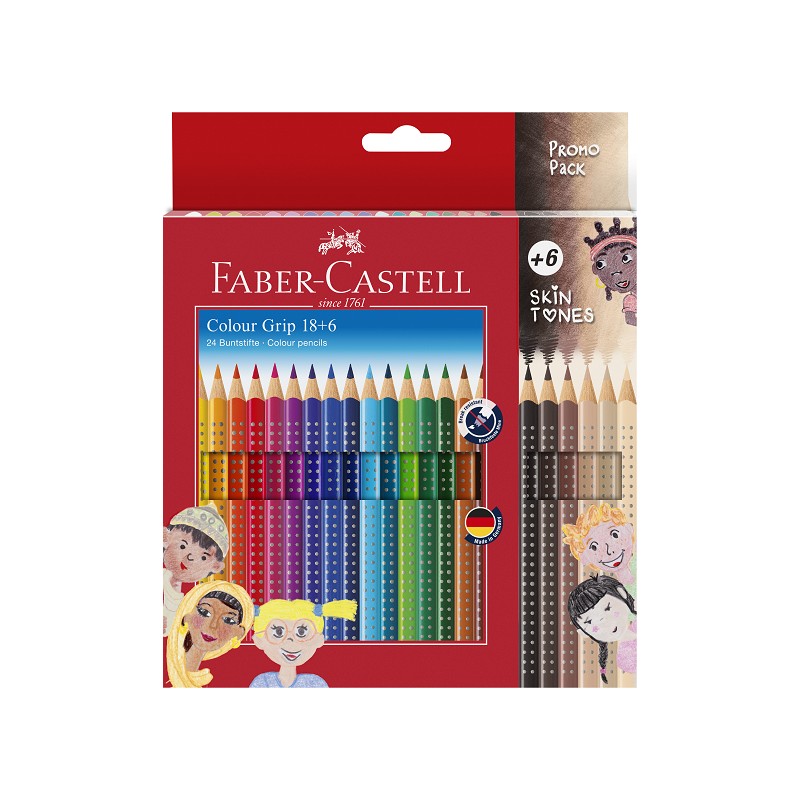 Faber-Castell Buntstift Colour Grip Skin Tones 18+6