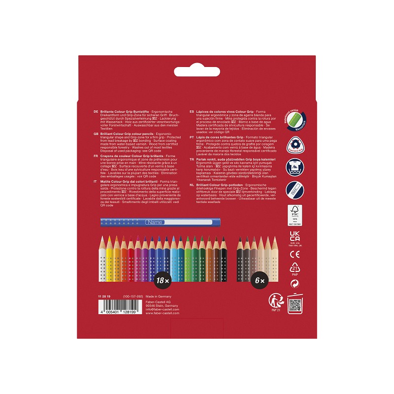 Faber-Castell Buntstift Colour Grip Skin Tones 18+6