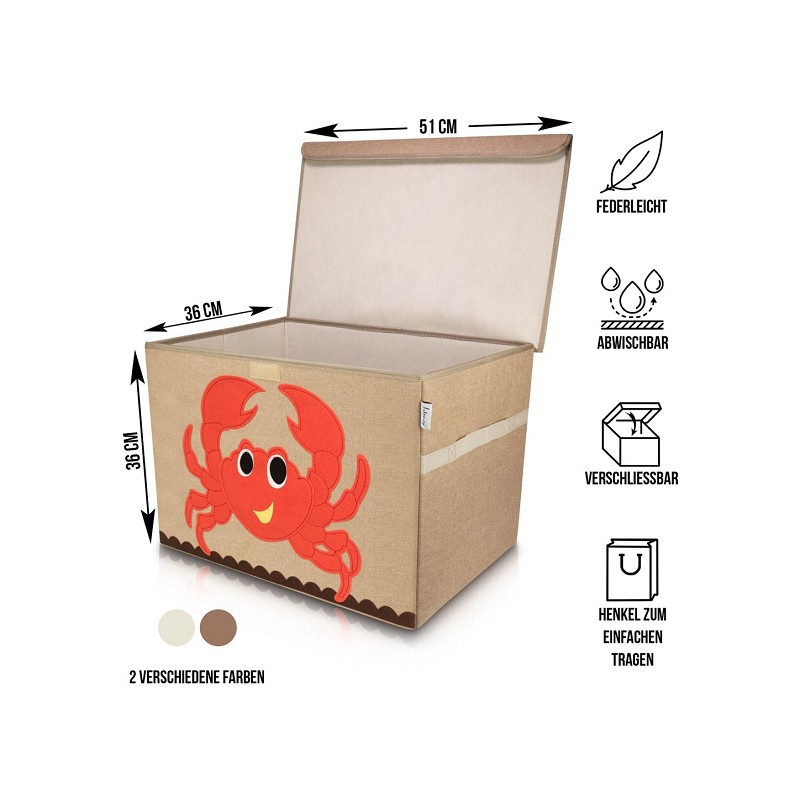 LIFENEY Aufbewahrungsbox Krabbe mit Deckel
