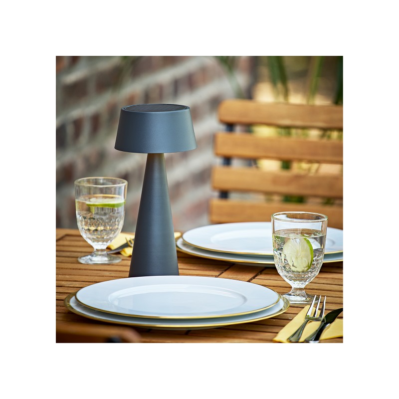 Sigor Solar/Akku-Tischluchte Solino graphitgrau