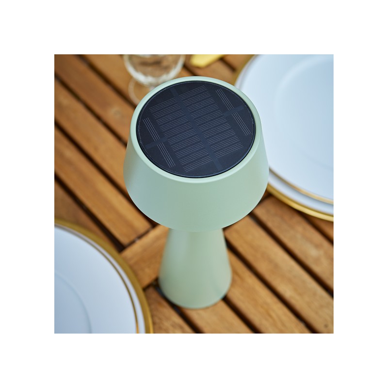 Sigor Solar/Akku-Tischleuchte Solino salbeigrün