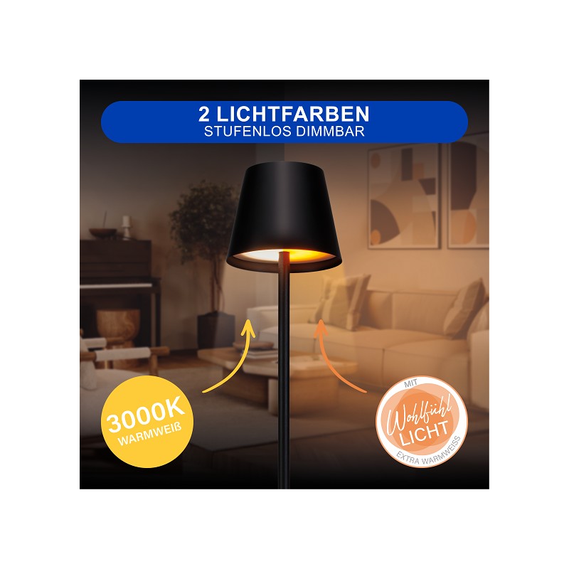 MegaLight LED Lampen-Set 2-tlg. schwarz