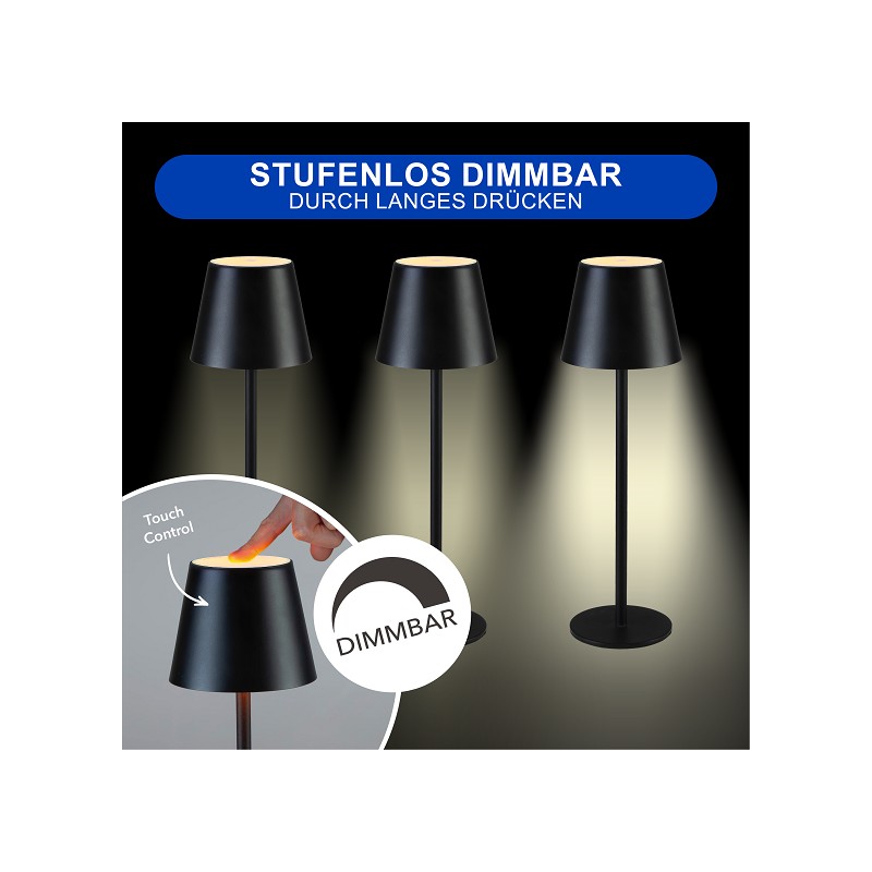 MegaLight LED Tischlampe mini schwarz