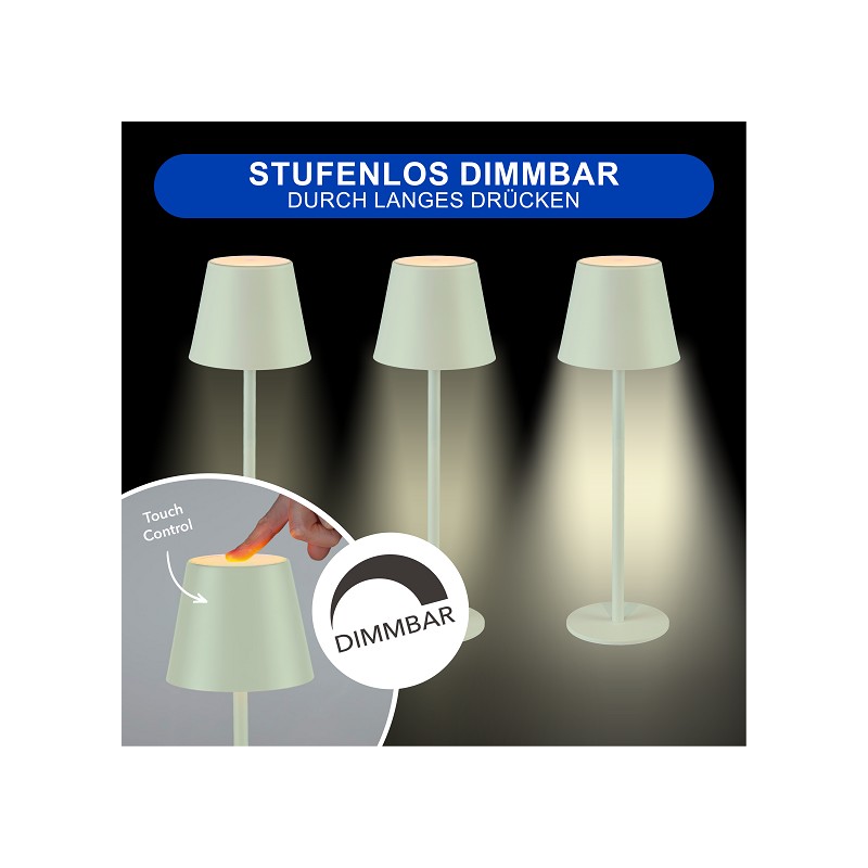 MegaLight LED Tischlampe mini salbei