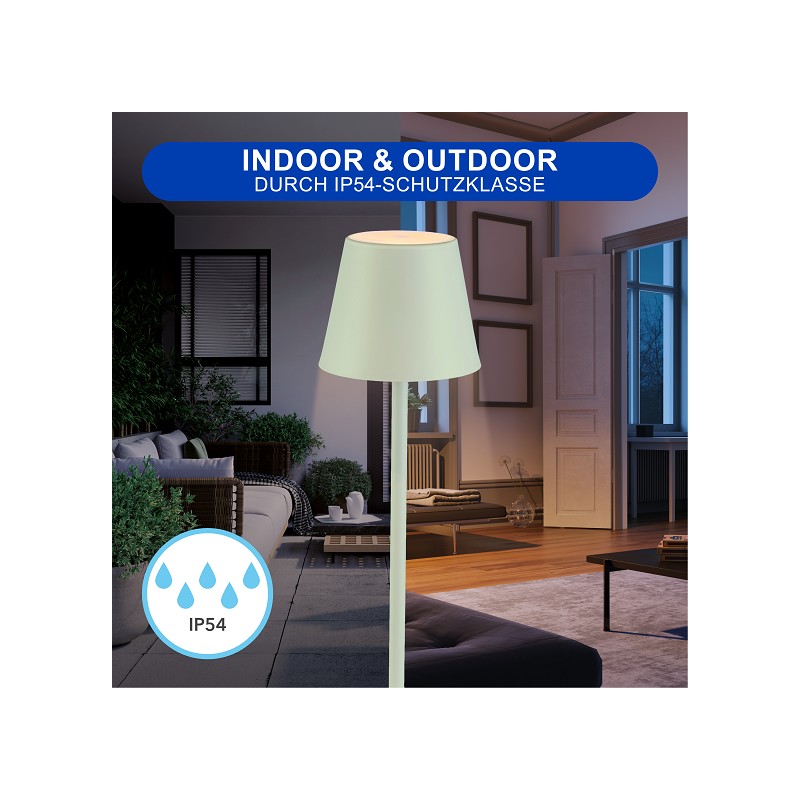 MegaLight LED Tischlampe mini salbei