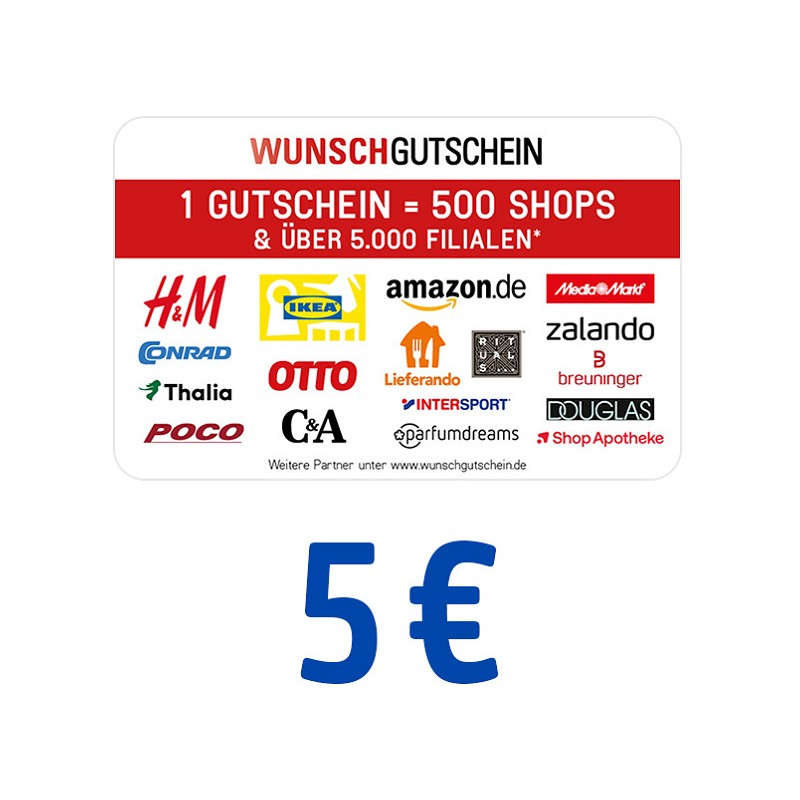 Wunschgutschein 5 Euro