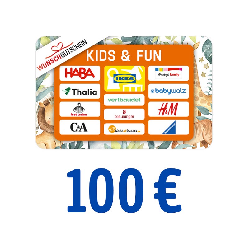 Wunschgutschein KIDS & FUN 100 Euro