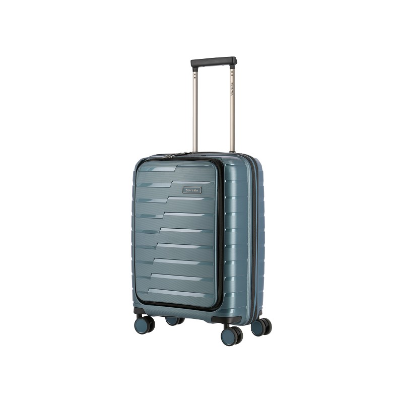 travelite AIR BASE Trolley S mit Vordertasche eisblau