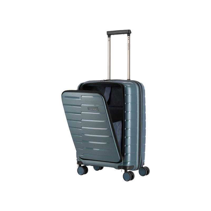travelite AIR BASE Trolley S mit Vordertasche eisblau