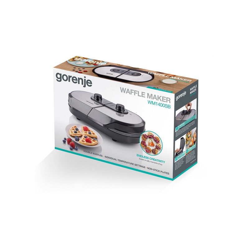 Gorenje Doppelwaffeleisen Herz & Belgisch