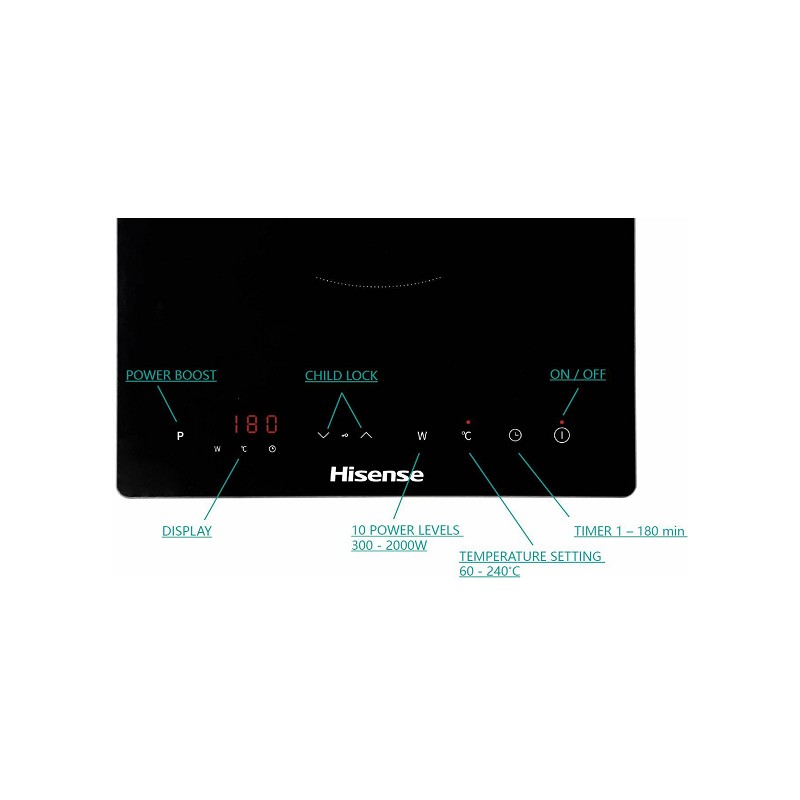 Hisense Induktionskochplatte HIC2000Y