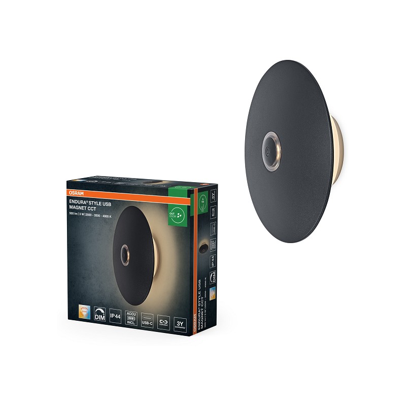 OSRAM Endura LED Akku Außenwandleuchte, Metall