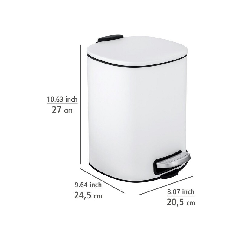 Wenko Treteimer Alassio 5L weiß