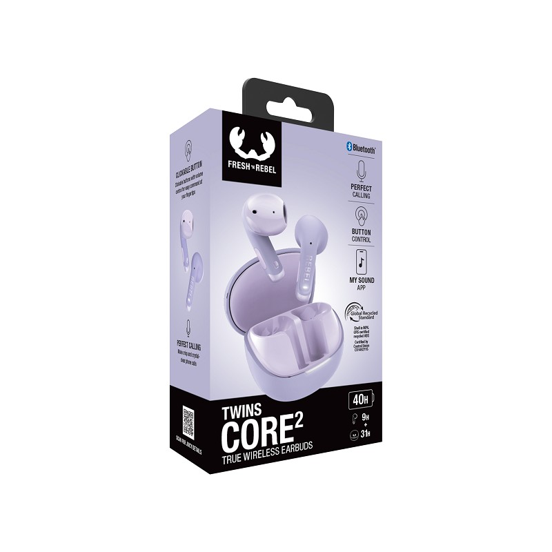 Fresh 'n Rebel Twins Core 2 In-Ear Kopfhörer lilac