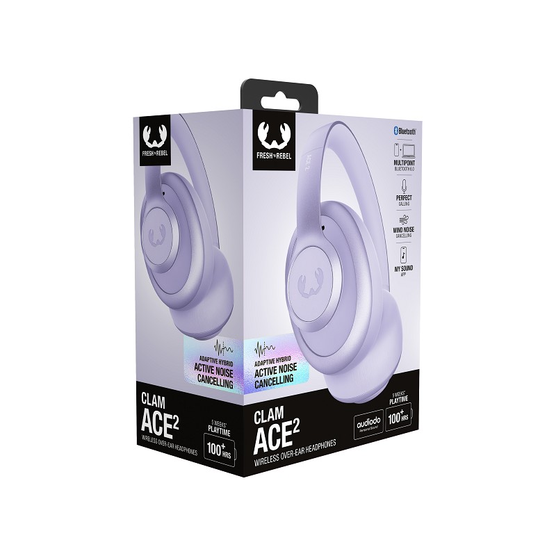 Fresh 'n Rebel Clam Ace 2 ANC Over-Ear Kopfhörer lilac