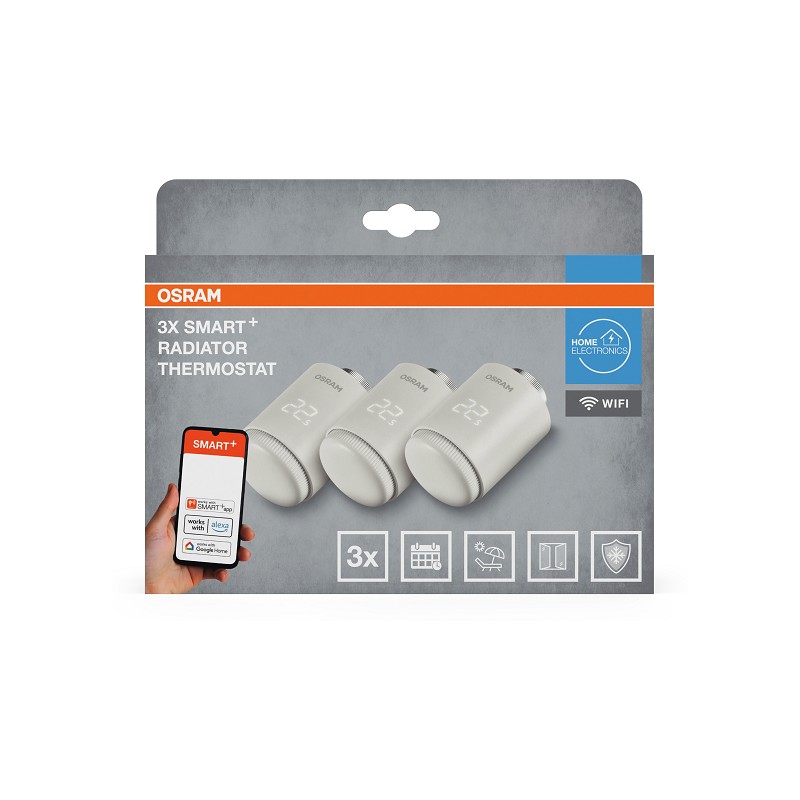 OSRAM Radiator Thermostat 3er Set Weiß Smart WiFi